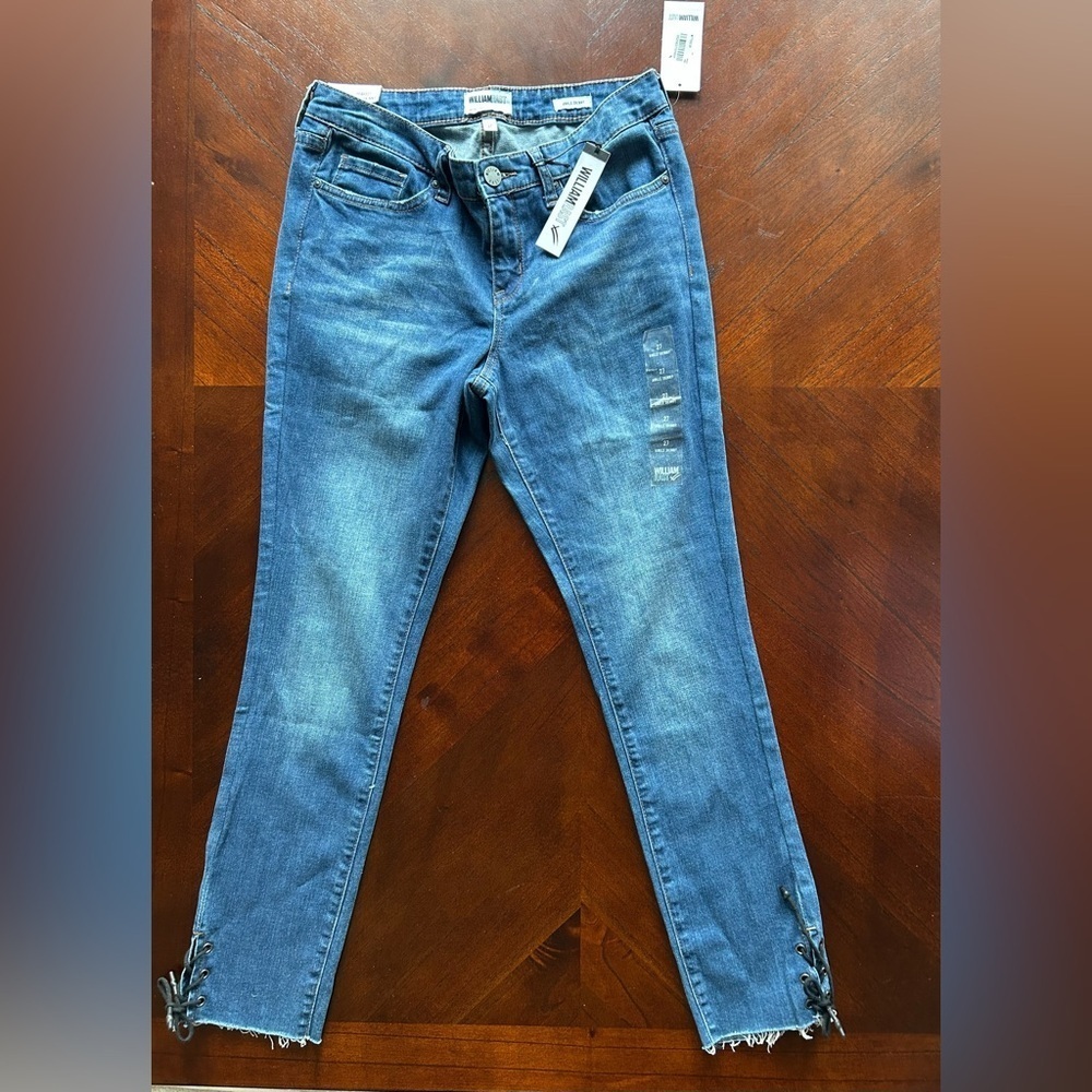 NEW William Rast Distressed Blue Ankle Jeans